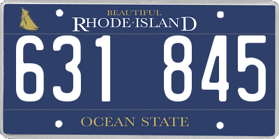 RI license plate 631845