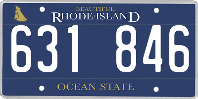 RI license plate 631846