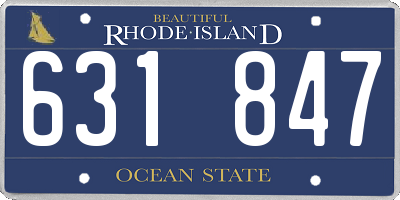 RI license plate 631847