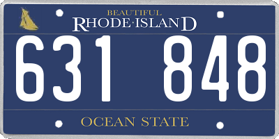 RI license plate 631848