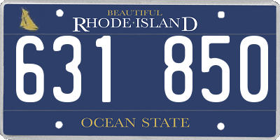 RI license plate 631850