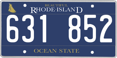 RI license plate 631852