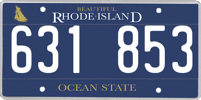 RI license plate 631853