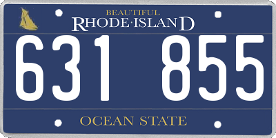 RI license plate 631855
