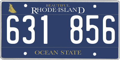 RI license plate 631856