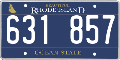 RI license plate 631857