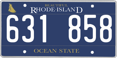 RI license plate 631858