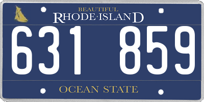 RI license plate 631859