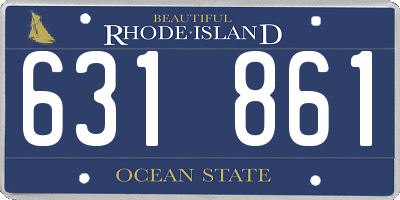 RI license plate 631861