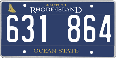 RI license plate 631864
