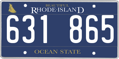 RI license plate 631865