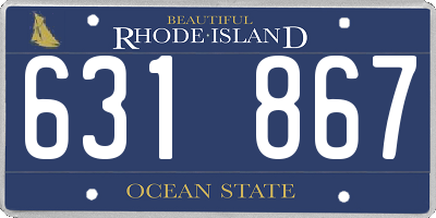 RI license plate 631867