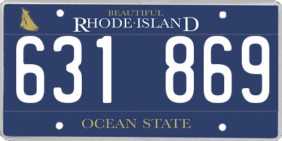 RI license plate 631869