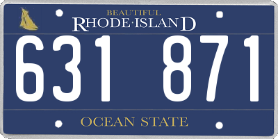 RI license plate 631871
