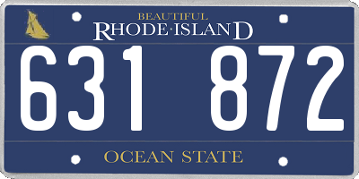 RI license plate 631872