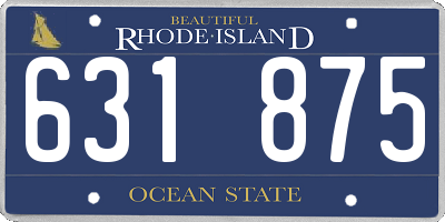 RI license plate 631875