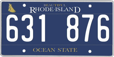 RI license plate 631876