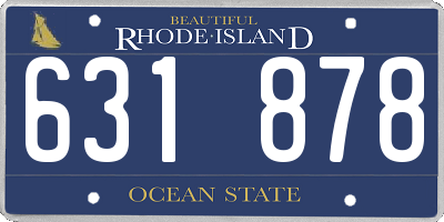 RI license plate 631878