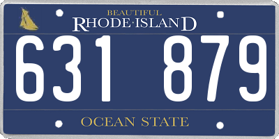 RI license plate 631879