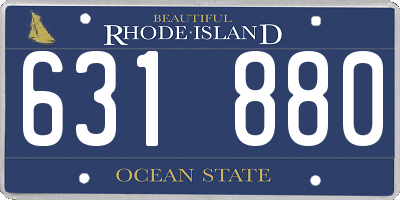 RI license plate 631880