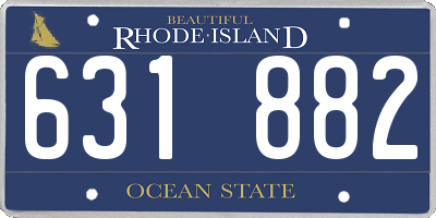 RI license plate 631882