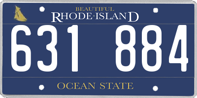 RI license plate 631884