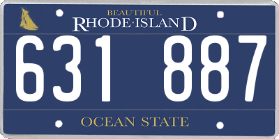 RI license plate 631887