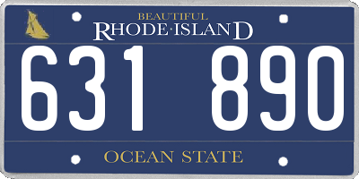 RI license plate 631890