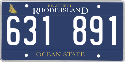RI license plate 631891