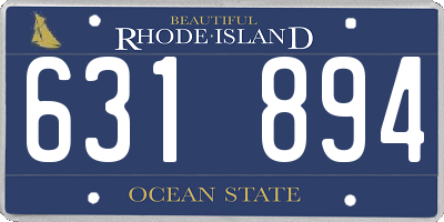 RI license plate 631894