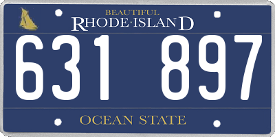 RI license plate 631897