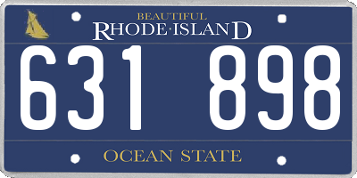 RI license plate 631898