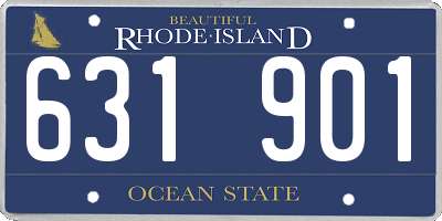 RI license plate 631901