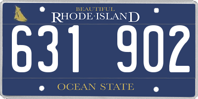 RI license plate 631902