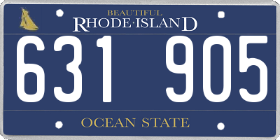 RI license plate 631905