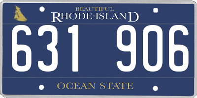 RI license plate 631906