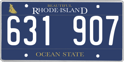 RI license plate 631907