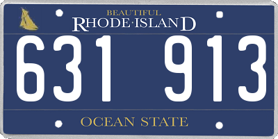 RI license plate 631913