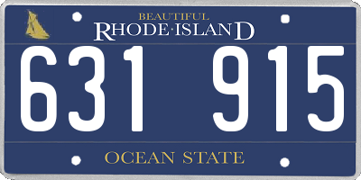 RI license plate 631915
