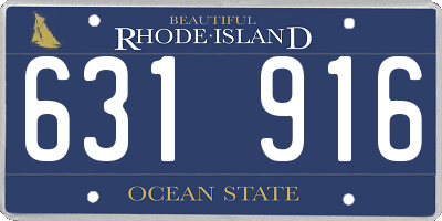 RI license plate 631916