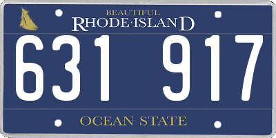 RI license plate 631917