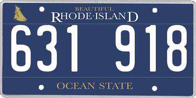 RI license plate 631918