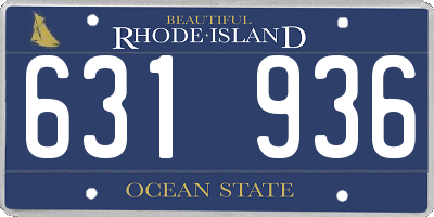 RI license plate 631936