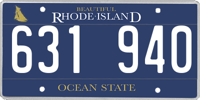 RI license plate 631940