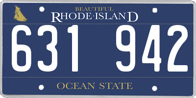 RI license plate 631942