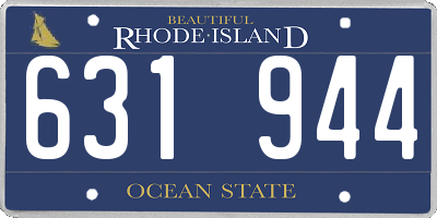 RI license plate 631944