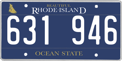 RI license plate 631946