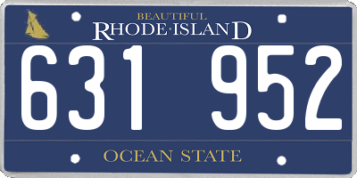 RI license plate 631952