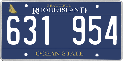 RI license plate 631954