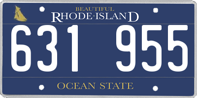 RI license plate 631955